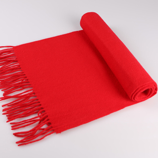 羊绒红色围巾